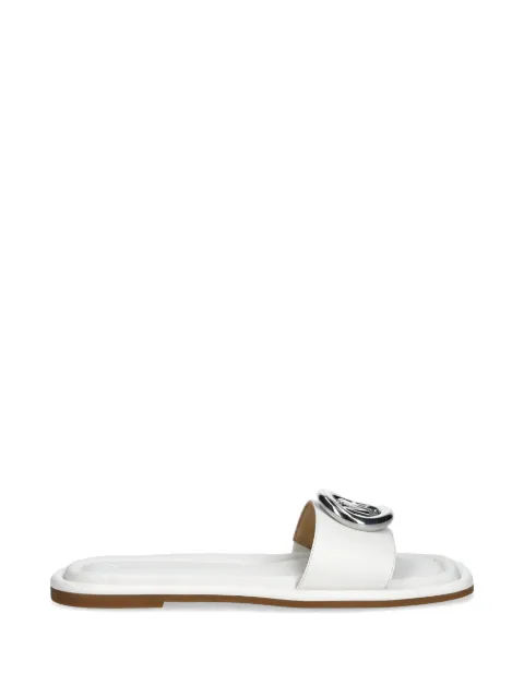 Michael Michael Kors Milan logo-plaque flat sandals White 40R6MLFS1L