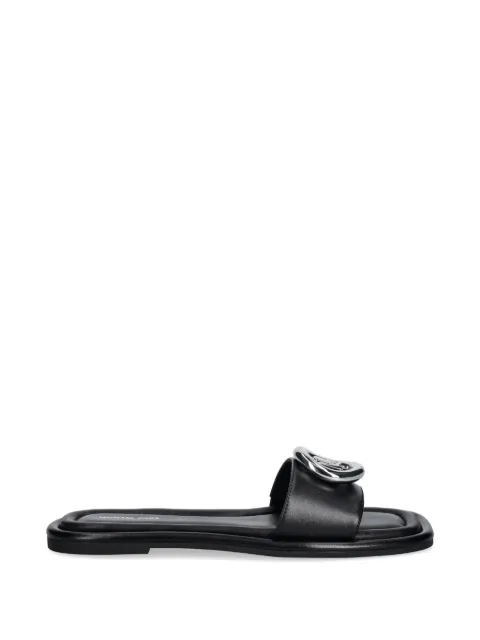 Michael Michael Kors Milan logo-plaque flat sandals Black 40R6MLFS1L001