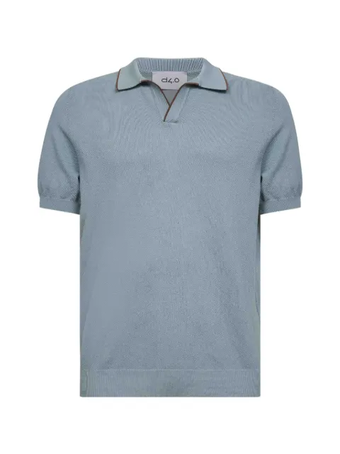 D4.0 ribbed trim polo shirt Green 5715720642510