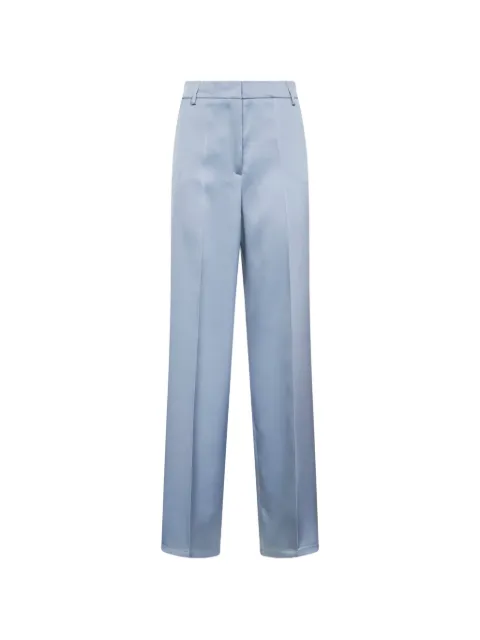 Blanca Vita satin tailored trousers Blue PISA4762POLVERE