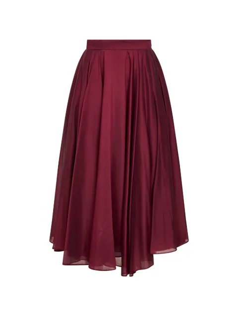 Blanca Vita high-rise flared midi skirt Red GAUDIA1824