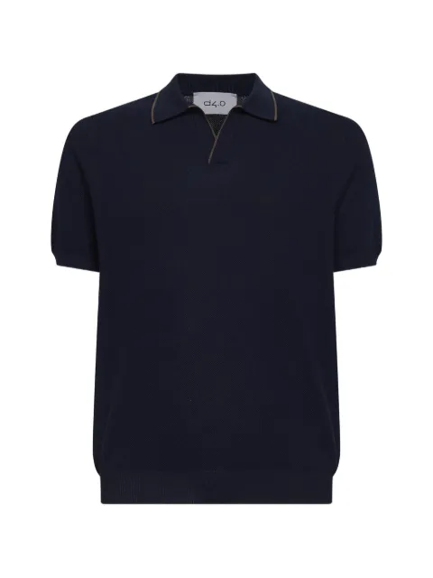 D4.0 ribbed polo shirt Blue 5715720642598