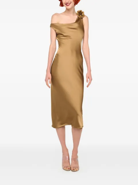 Norma Kamali drop shoulder maria dress Brown ST4253SAS42870