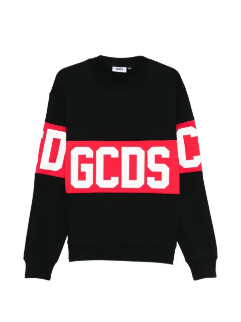 GCDS logo crew-neck sweater Black Z0MLQE139F004
