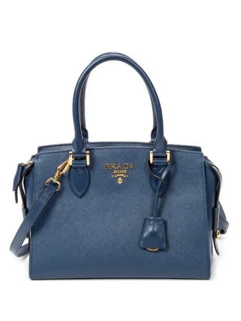 Prada Pre-Owned Saffiano-leather tote bag Blue 158E