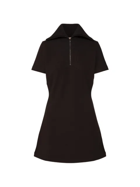 Calvin Klein zipped polo-collar short-sleeve mini dress Black LV044F207GUB1