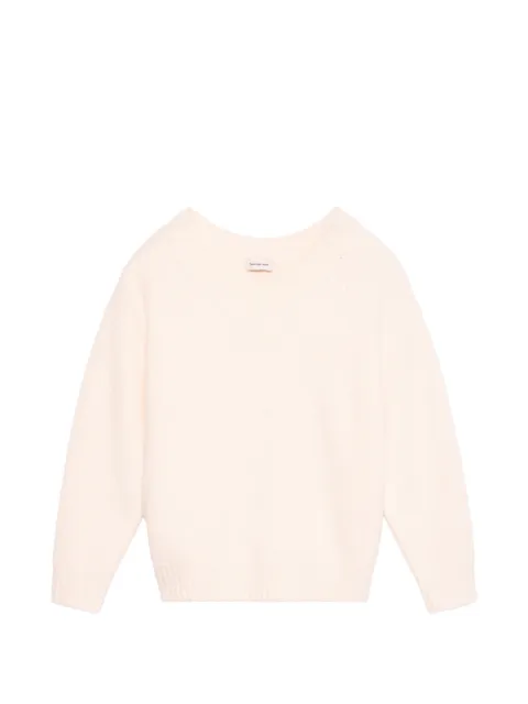 Calvin Klein V-neck long-sleeve jumper Neutrals LV044E302GYAS