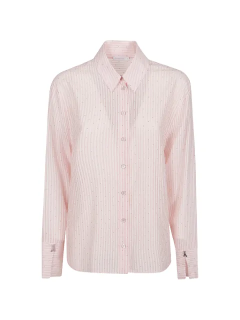 Patrizia Pepe striped-pattern shirt Pink 8C0852A693