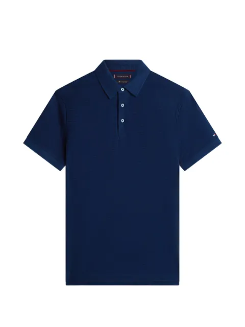 Tommy Hilfiger buttoned textured polo shirt Blue MW0MW38743DCA