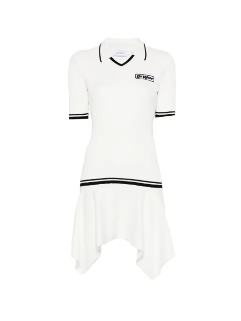 Off-White V-neck ribbed mini dress White 2HI12WS26KNI001