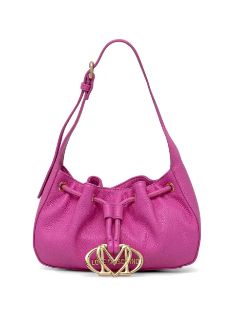 Love Moschino drawstring logo-plaque shoulder bag Pink JC4011PP1OLB0