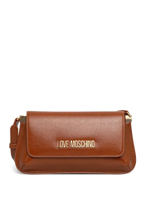 Love Moschino logo-plaque shoulder bag Brown JC4058PP1OLH0