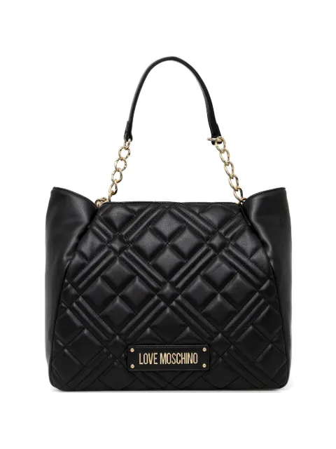 Love Moschino quilted chain tote bag Black JC4004PP1OLA0