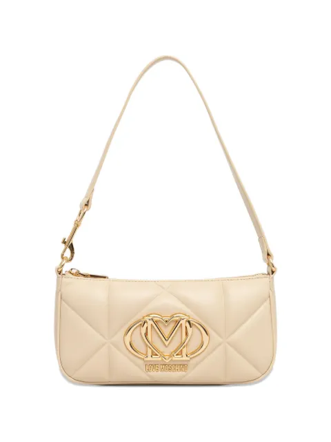 Love Moschino quilted logo-plaque tote bag Neutrals JC4111PP1OLC0