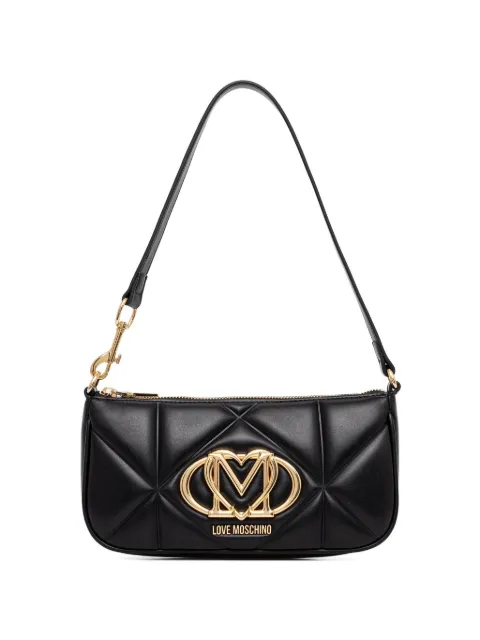 Love Moschino quilted logo-plaque tote bag Black JC4111PP1OLC0