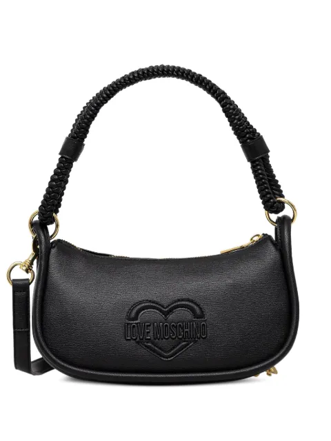 Love Moschino logo-detail braided-handle tote bag Black JC4098PP15LN0