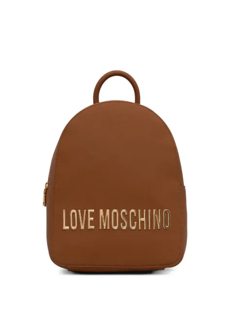 Love Moschino logo-plaque backpack Brown JC4193PP1OKD0