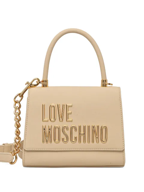 Love Moschino logo-plaque chain tote bag Neutrals JC4024PP1OKD0
