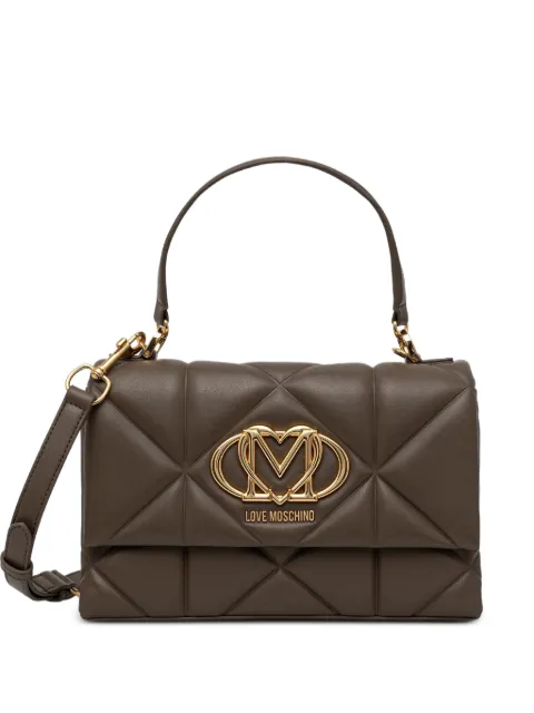 Love Moschino quilted top-handle tote bag Brown JC4112PP1OLC0