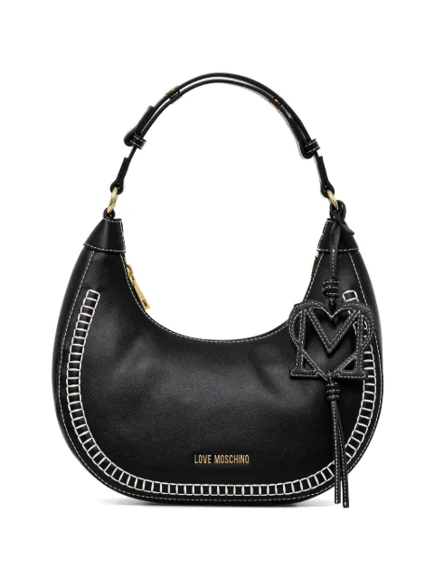 Love Moschino logo-detail stitched tote bag Black JC4095PP1OLI0
