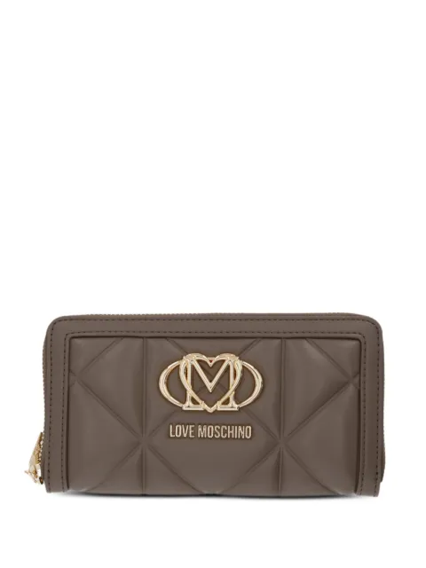 Love Moschino quilted zipped wallet Brown JC5644PP1OLC0
