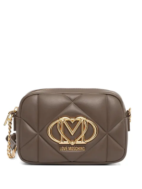 Love Moschino quilted logo-detail cross body bag Brown JC4038PP1OLC0