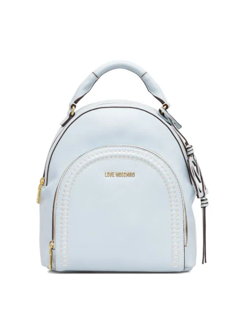 Love Moschino stitch-detail logo backpack Blue JC4094PP1OLI0