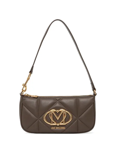 Love Moschino quilted logo shoulder bag Brown JC4111PP1OLC0