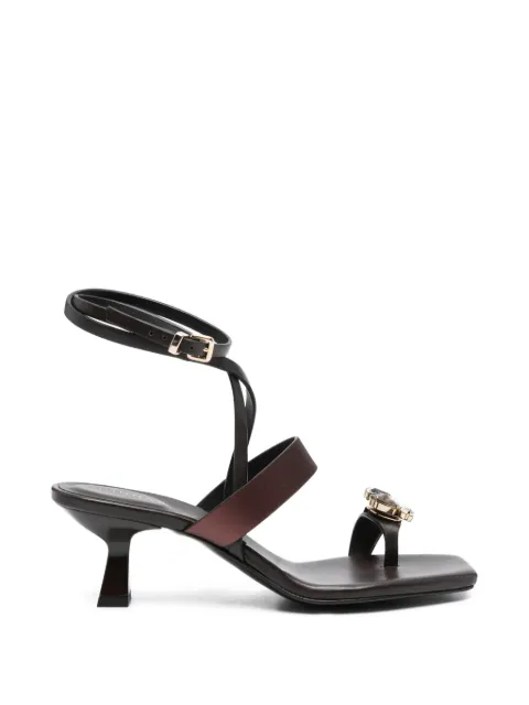 Donnarì square-toe sandals Brown GD08GCT