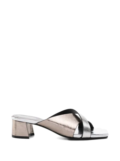 Donnarì crossover-strap leather sandals Silver GD67E