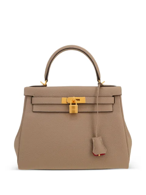 Hermès Pre-Owned 2024 Kelly top-handle leather handbag Neutrals 429037