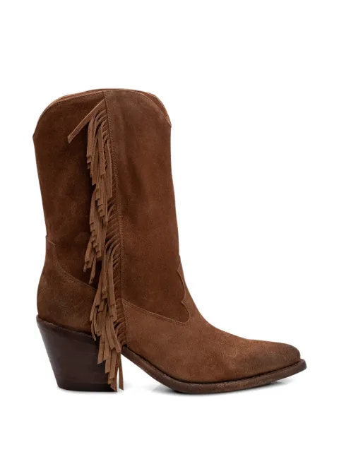 ducanero fringe leather boots Brown 4112SENSORY