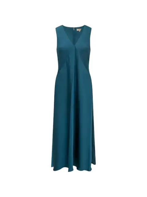 Michael Kors V-neck satin midi dress Blue MF5839EAYJ