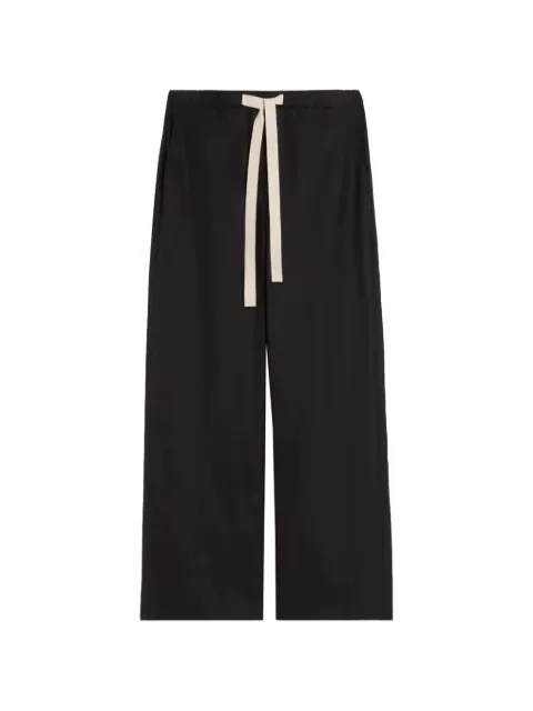 'S Max Mara Smmargento cotton drawstring trousers Black 261913E12