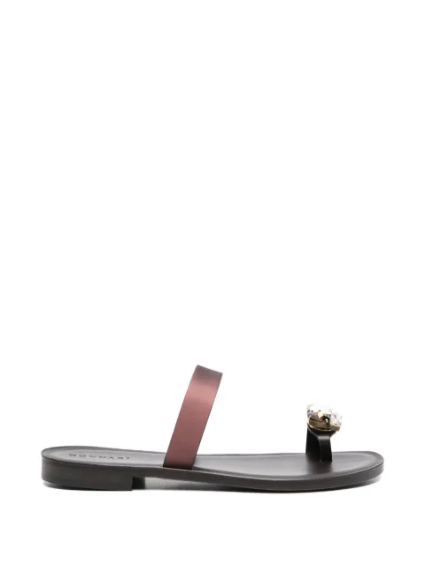 Donnarì embellished leather sandals Brown GD08A