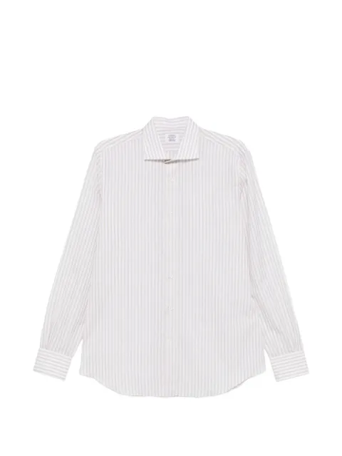 Mazzarelli striped button shirt White 1404165SOFT