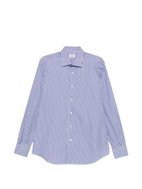 Mazzarelli striped button shirt Blue 8011