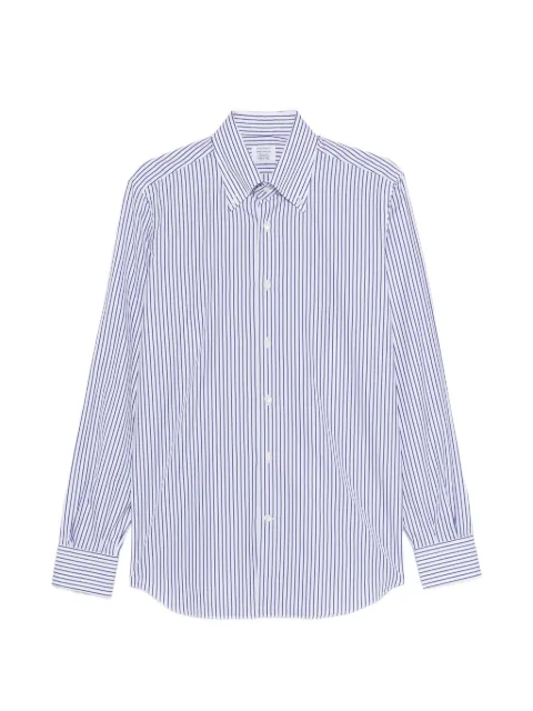 Mazzarelli striped button-down shirt White 808COLLO2085
