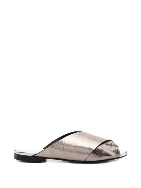 Donnarì crossover leather sandals Silver GD02L