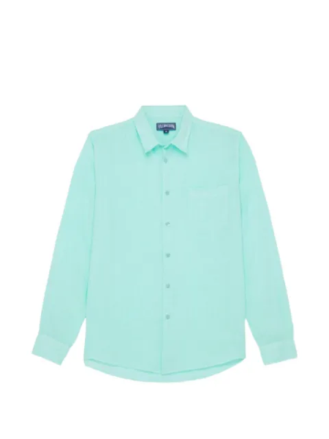 Vilebrequin button-up linen shirt Blue CRSE3U01