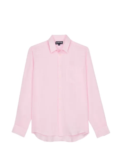Vilebrequin turtle-embroidered shirt Pink CRSDU102