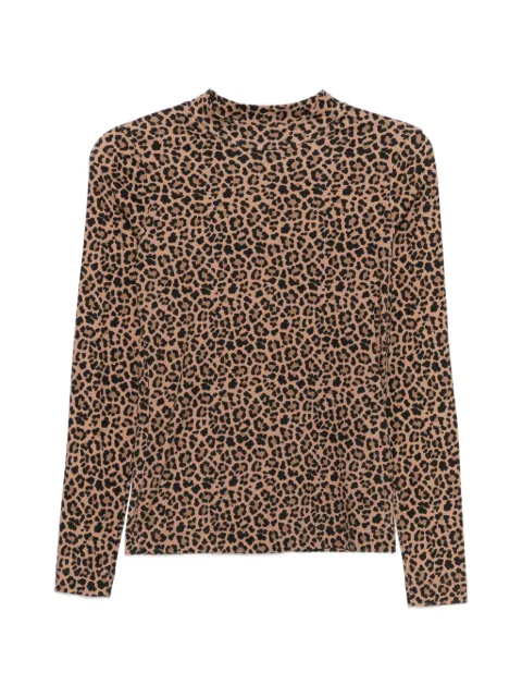 MARCCAIN leopard-print long-sleeve top Neutrals ZS4841J61
