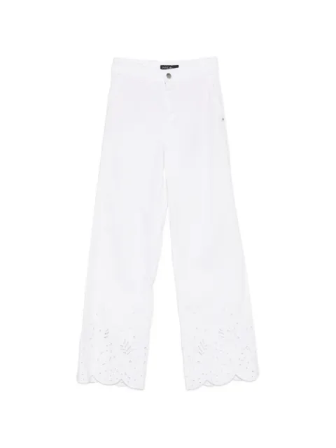 MARCCAIN scalloped-hem straight jeans White WC8219D64