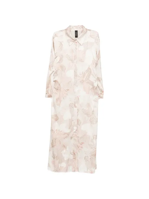 MARCCAIN floral -pattern midi dress Neutrals AC2117W09