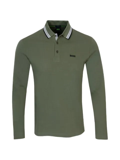 BOSS plisy polo shirt Green 50536609
