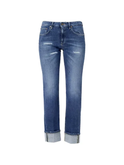 DONDUP distressed cropped jeans Blue DP801DSK297J25