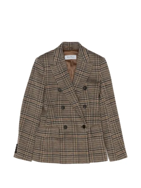 Max Mara double-breasted check blazer Neutrals 2611911031600