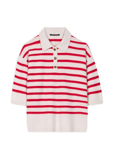 Luisa Cerano striped polo top Neutrals 1387355871