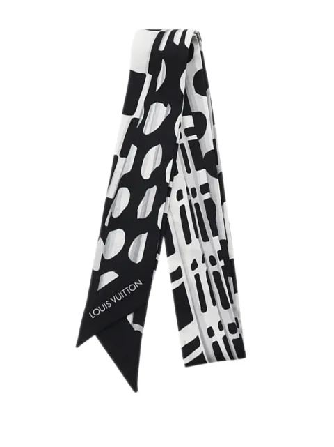 Louis Vuitton Pre-Owned 2010-2026 Printed Bandeau Silk Scarf scarves Black TMMIGJTPA0B1U3TC