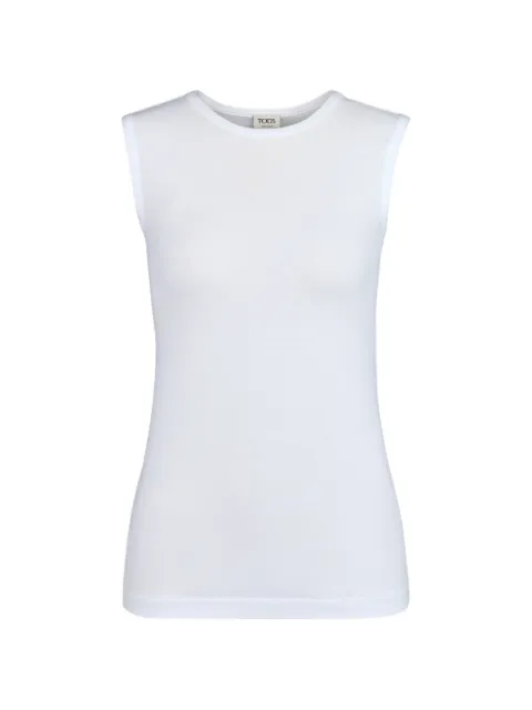 Tod's sleeveless top White X5WB4525500YCS